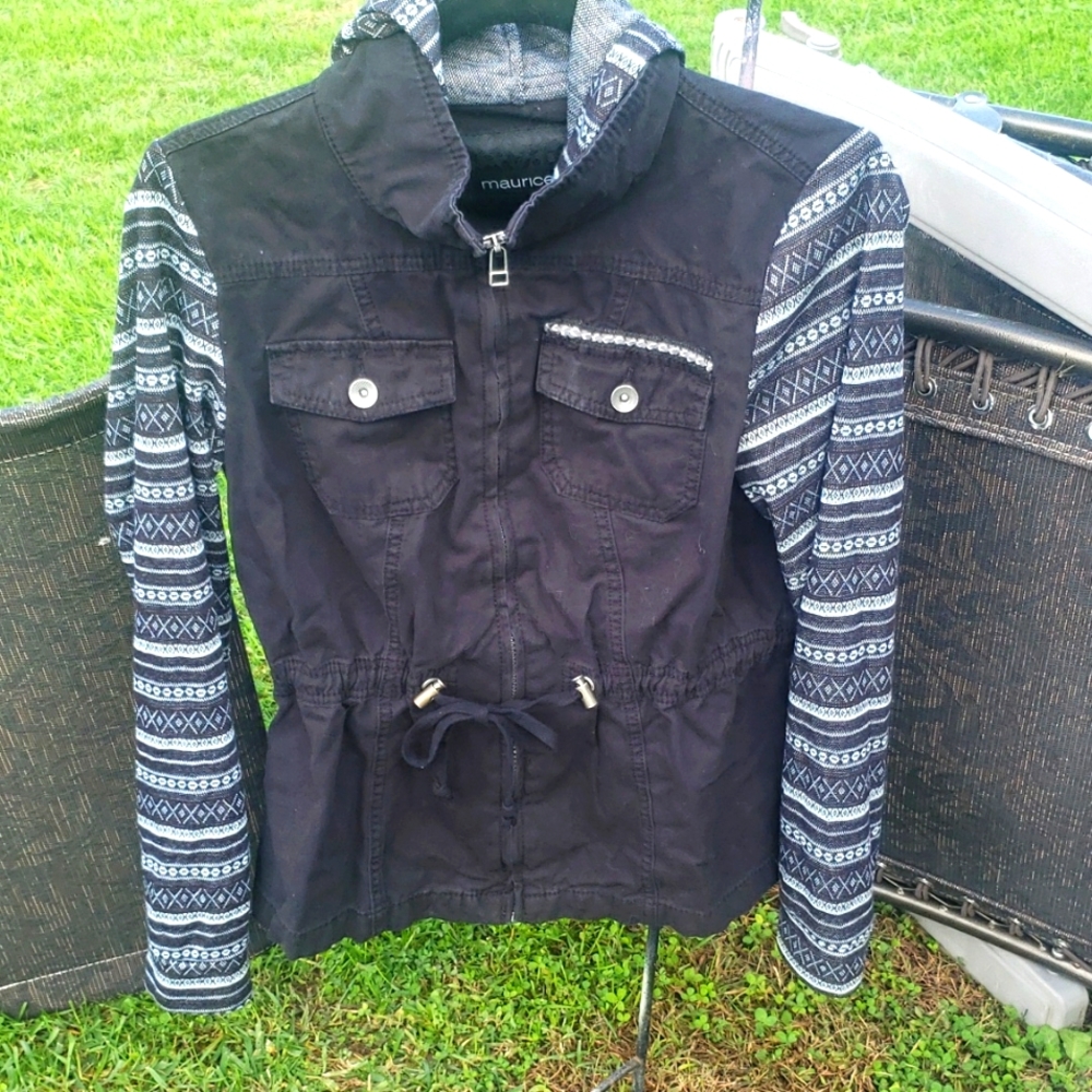 Maurices Cinch Waist Full Zip Hoodie